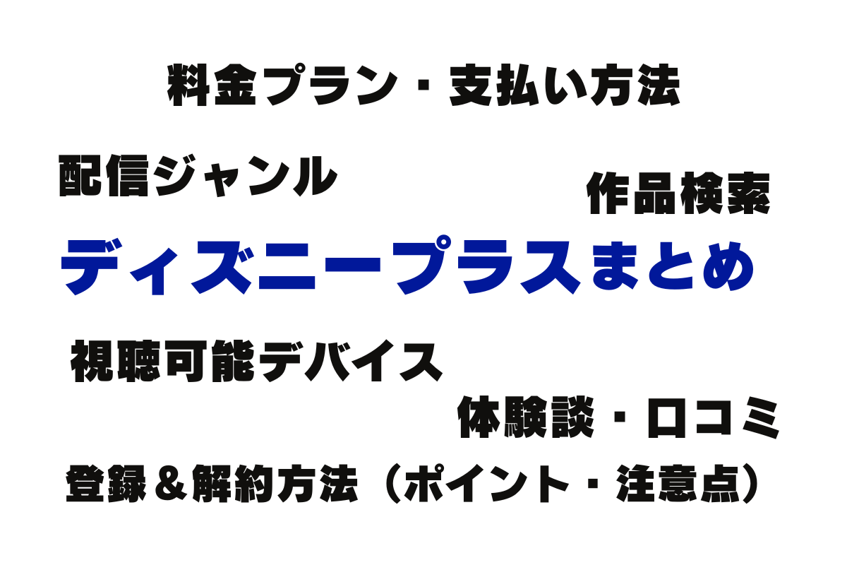 動画配信サービス「ディズニープラス」の特徴まとめ。